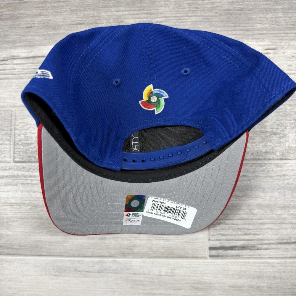 New Era 2026 World Baseball Classic Cuba 9FORTY M-Crown Snapback Hat Blue/Red